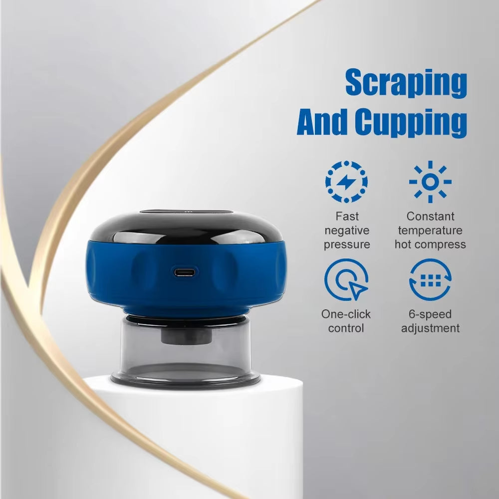 USB Rechargeable Vacuum Cupping Massage anti Cellulite Magnet Therapy Guasha Scraping Fat Burner Slimming Body Scraping Cupping