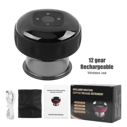 USB Rechargeable Vacuum Cupping Massage anti Cellulite Magnet Therapy Guasha Scraping Fat Burner Slimming Body Scraping Cupping