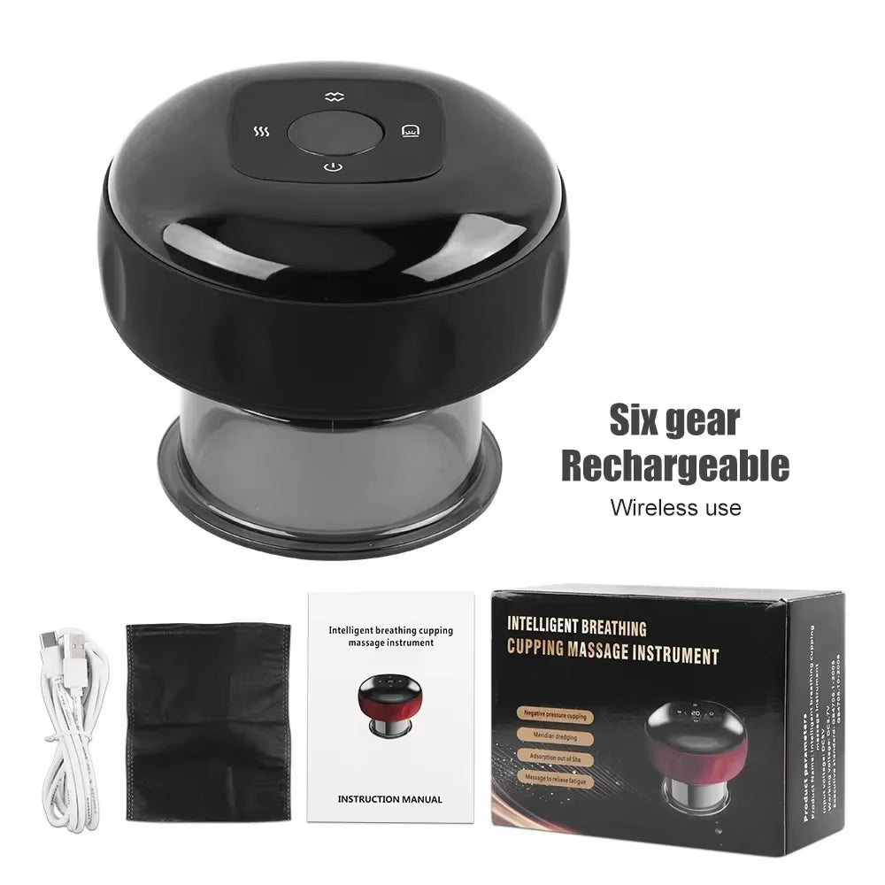 USB Rechargeable Vacuum Cupping Massage anti Cellulite Magnet Therapy Guasha Scraping Fat Burner Slimming Body Scraping Cupping