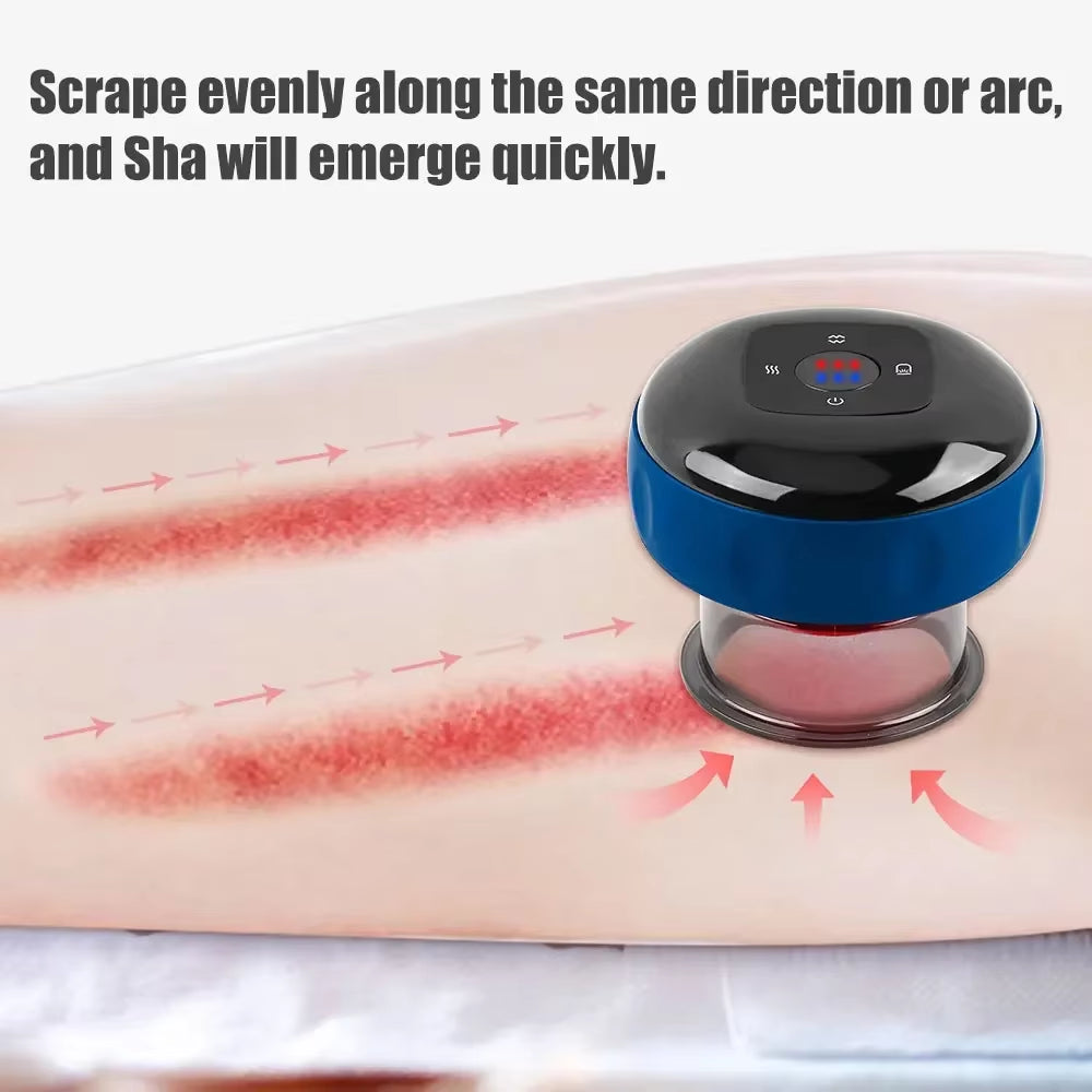 USB Rechargeable Vacuum Cupping Massage anti Cellulite Magnet Therapy Guasha Scraping Fat Burner Slimming Body Scraping Cupping